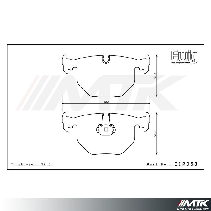 Plaquettes Endless ME20 EIP053 pour BMW X3 E83